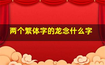 两个繁体字的龙念什么字