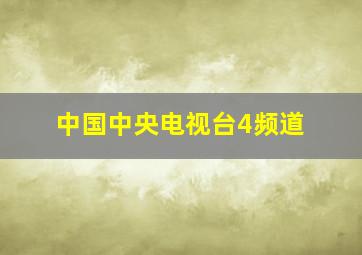 中国中央电视台4频道