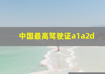 中国最高驾驶证a1a2d