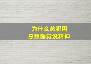 为什么总犯困总想睡觉没精神