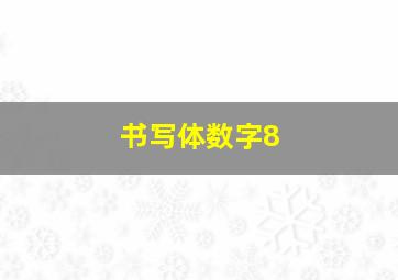 书写体数字8