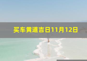 买车黄道吉日11月12日