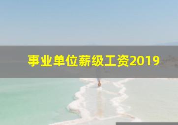 事业单位薪级工资2019