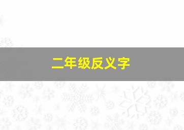 二年级反义字