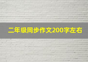 二年级同步作文200字左右