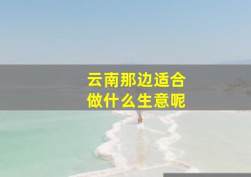 云南那边适合做什么生意呢