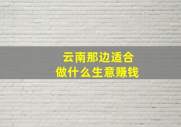 云南那边适合做什么生意赚钱