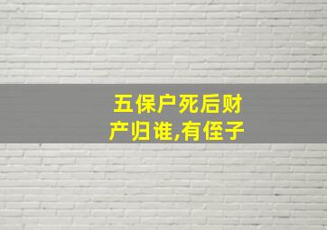 五保户死后财产归谁,有侄子