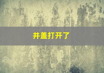 井盖打开了