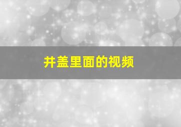 井盖里面的视频