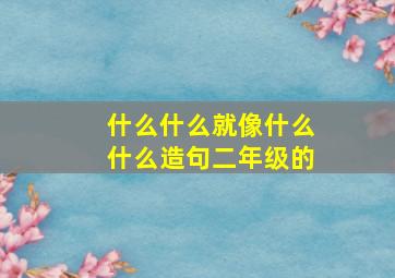 什么什么就像什么什么造句二年级的