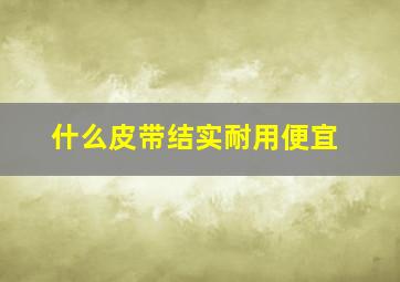 什么皮带结实耐用便宜