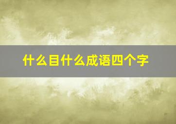 什么目什么成语四个字