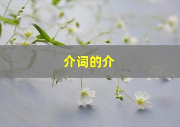 介词的介