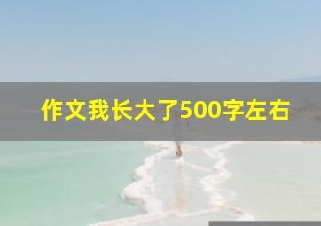 作文我长大了500字左右