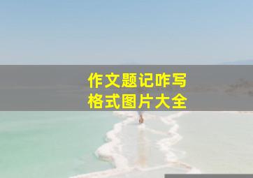 作文题记咋写格式图片大全