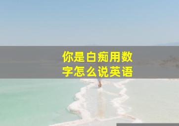 你是白痴用数字怎么说英语