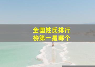 全国姓氏排行榜第一是哪个