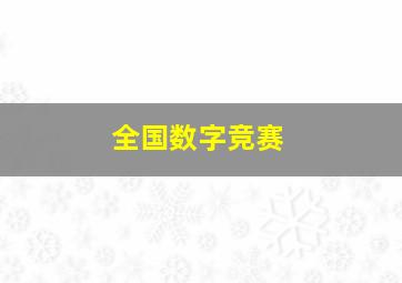 全国数字竞赛