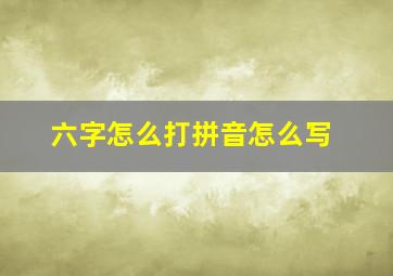 六字怎么打拼音怎么写