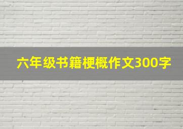 六年级书籍梗概作文300字