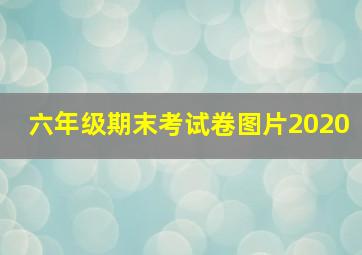 六年级期末考试卷图片2020