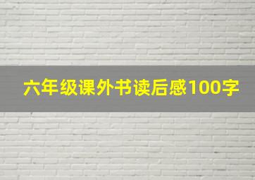 六年级课外书读后感100字