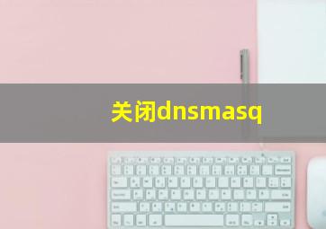 关闭dnsmasq