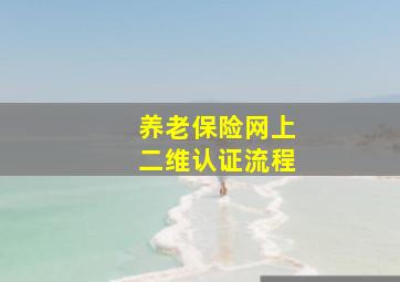 养老保险网上二维认证流程