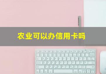 农业可以办信用卡吗