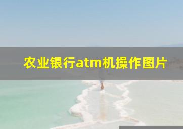 农业银行atm机操作图片