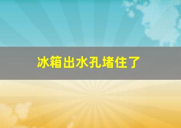 冰箱出水孔堵住了