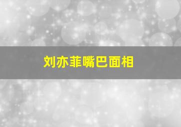 刘亦菲嘴巴面相