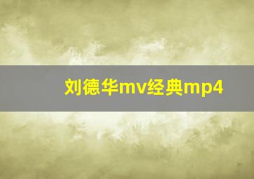 刘德华mv经典mp4