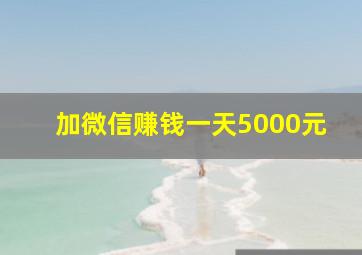 加微信赚钱一天5000元