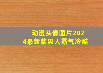 动漫头像图片2024最新款男人霸气冷酷