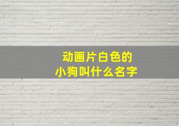 动画片白色的小狗叫什么名字