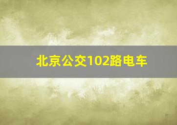 北京公交102路电车