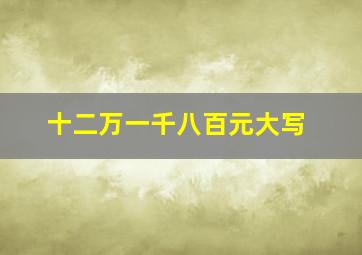 十二万一千八百元大写