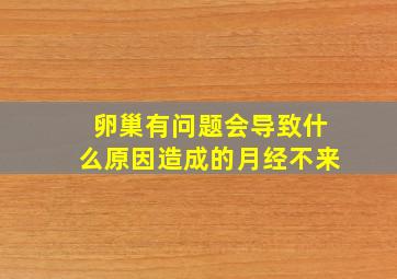 卵巢有问题会导致什么原因造成的月经不来