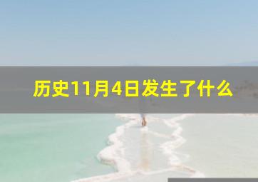 历史11月4日发生了什么