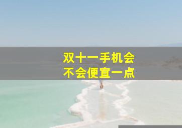 双十一手机会不会便宜一点