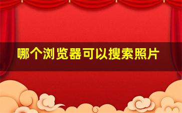 哪个浏览器可以搜索照片