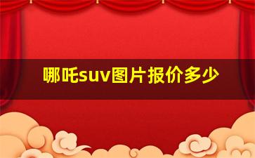 哪吒suv图片报价多少