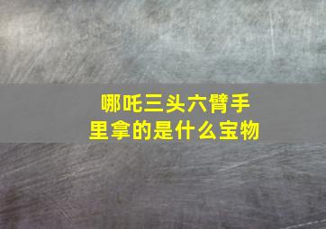 哪吒三头六臂手里拿的是什么宝物