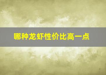 哪种龙虾性价比高一点