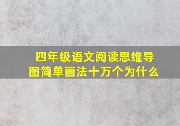 四年级语文阅读思维导图简单画法十万个为什么