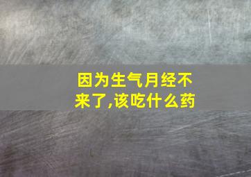 因为生气月经不来了,该吃什么药