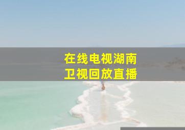 在线电视湖南卫视回放直播