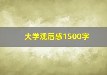 大学观后感1500字